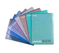 OFFICER PRODUCTS Cuaderno escolar/formato A5 60/60 hojas cuadriculadas/mixtas, paquete de 8 unidades/paquete, diseños surtidos/para jóvenes, niños, con margen, tarjetas blancas/azul a cuadros