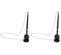 OFFICER PRODUCTS Kuli Classic 17016611-01 Bolígrafo con cadena de metal de pie, autoadhesivo, soporte para bolígrafos, color: negro, 1 unidad (Paquete de 2)