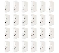 OFFICER PRODUCTS Paquete de 24 Archivadores DIN A4/50 mm/5 cm/Blanco/Cartón/Cubierta de plástico PP/Carpetas ranuradas/Carpetas de oficina/Carpetas de cartón/Protectores de bordes metálicos
