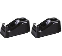 OFFICER PRODUCTS Products 18228511-05 - Dispensador de cinta adhesiva, 1 unidad, dispensador de mesa pesado, color negro y con base antideslizante (Paquete de 2)