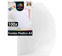 OfficeTree 100x Carpetas Transparentes A4 - Carpeta Fundas Plastico A4 - Fundas Plastico A4 - Dossier Fundas Plastico A4 - Folders Transparentes A4 - Carpeta Transparente A4 - Made in Germany