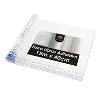 OfficeTree 15m x 40cm Rollo Forro Libros Adhesivo - 60μ - Rollo para Forrar Libros Autoadhesivo - Forro Libros Autoadhesivo Transparente - Forro para Libros - Forro Transparente para Libros Escolares