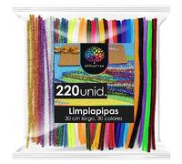 OfficeTree 220 Limpiapipas Manualidades - Pipe Cleaners Coloridos para Hacer Manualidades - 30 Colores con Colores Brillantes Incluidos - Limpiapipas Colores - Limpia Pipas para Manualidades