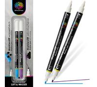 OfficeTree 2x Rotuladores para Tela Borrable - Autoextinguible e Hidrosoluble - Rotulador para Costura - Boligrafo Costura - Marcador de Tela - Rotuladores Borrables - Rotuladores para Tela