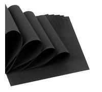 OfficeTree 50x Cartulina Negra A4 300g - Cartulinas Negras A4 para Manualidades, Recortes y Scrapbooking - Sin Lignina e Ácido - Folios Negros - Papel Negro - Papel 300gr