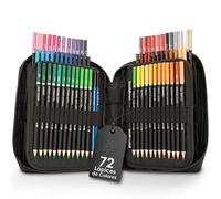 OfficeTree 72x Lapices de Colores Profesionales - Estuche de Colores Lápices - Minas Blandas a Base de Aceite incl. Accesorios - Lápices de Colores - Lapices para Dibujar Profesionales