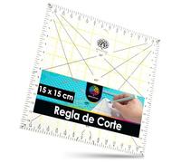 OfficeTree Regle - Regle Patchwork para coser con dimensiones y cortes exactos - Regla de Patchwork para DIY - Regla Japonesa Costura (15 x 15)