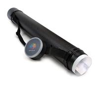 OfficeTree Tubo Portaplanos Plástico Negro - para Transporte y Almacenamiento - Tubo para Guardar Planos - Longitud y Correa de Transporte Extensible - Tubo para Poster