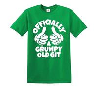 Official A Grumpy | for Angry Man Tee | Novedad | Broma | Camiseta para hombre, Camiseta verde irlandesa con estampado blanco, M