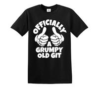 Official A Grumpy | for Angry Man Tee | Novedad | Broma | Camiseta para hombre, Estampado en T negro y blanco, M