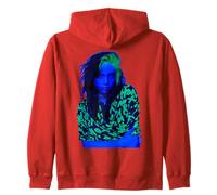 Official Billie Eilish Neon Portrait Progressive Indie-Pop Sudadera con Capucha