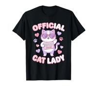 Official Cat Lady Crazy Cat Lady Club Lifetime Cat Camiseta