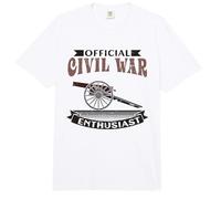 Official Civil War Enthusiast Guerra Civil Americana EE.UU. Comfort Colors Adult Heavyweight T-Shirt