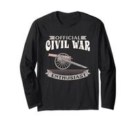 Official Civil War Enthusiast Guerra Civil Americana EE.UU. Manga Larga