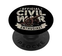 Official Civil War Enthusiast Guerra Civil Americana EE.UU. PopSockets PopGrip Adhesivo