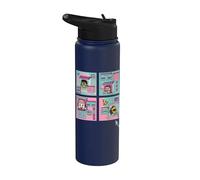 Official Emojitown Four Scenes Gamer love music Comic Stainless Steel Insulated Water Bottle