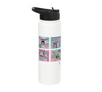 Official Emojitown Four Scenes Gamer love music Comic Stainless Steel Insulated Water Bottle