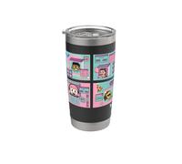 Official Emojitown Four Scenes Gamer love music Comic Vaso térmico de acero inoxidable de doble pared
