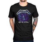 Official Metallica Ride The Lightning Camiseta Banda Metal James Hetfield Muerte magnética Negro Negro Large