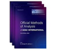 Official Methods of Analysis of AOAC INTERNATIONAL: 3-Volume Set (The Official Methods of Analysis of Aoac International)
