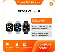 XIAOMI Redmi Watch 6, Reloj Inteligente Mujer y Hombre, Pantalla AMOLED 2.07'', Monitoreo cardíaco, sueño y estrés, 150+ Modos Deportivos, 24 Días de Batería, 5ATM, GPS, iOS & Android, Gris