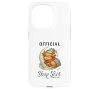 Official Sleep Squad Cute Highland Cow On Moon Carcasa para iPhone 15 Pro