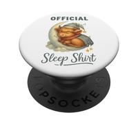 Official Sleep Squad Cute Highland Cow On Moon PopSockets PopGrip Adhesivo