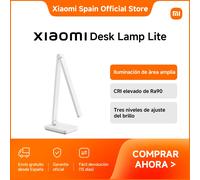 Official | Xiaomi Desk Lamp Lite Luz profesional, iluminación Lite del escritorio Iluminación de área amplia CRI elevado de Ra90 Tres niveles de ajuste del brillo Ajuste flexible de tres ejes Nivel
