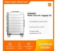 Official |Xiaomi Metal Carry-on Luggage 20｜Ruedas giratorias de 360° ｜Cerradura doble aprobada por la TSA