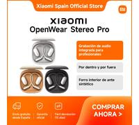 Official | Xiaomi OpenWear Stereo Pro, Comodidad durante todo el día gracias a un ajuste seguro, Grabación de audio integrada para profesionales, Elegante textura metálica, Ligeros y cómodos, Graphite