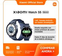 Official | Xiaomi Watch S5 46mm, 1.48", Pantalla AMOLED con biseles ultradelgados, Diseño exquisito con chasis premium de acero inoxidable, Hasta 21 días de duración de la batería ultralarga, Silver