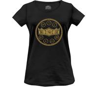 Officiel House of Dragon T-Shirt Femme God Kings Fire and Blood Imprimé Cotton Round Neck tee Westeros Inspired Casual Wear Breathable Short Sleeve Top - Targaryen Fan Gift, Noir_Taille M