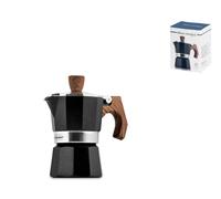 Officine Standard Cafetera Efecto Madera Asa 1 Taza Negra Marrón