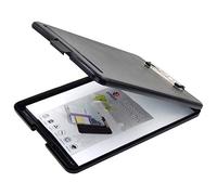 OFFIDIX A4 Slim Black Portapapeles Carpeta Conferencia Carpeta de plástico Portapapeles Portapapeles Portapapeles de almacenamiento Ideal para usar en la escuela el hogar y la oficina Plegar Portapape