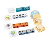 OFFIGAM 1 Juego Bloques de para Ortografía Educativo para Aprendizaje Casa y Escuela Estimula el Crecimiento Cognitivo Interacción Familiar Incluye Palabras Inglés y Actividades de