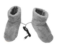 OFFIGAM 1 Par Calzado Térmico USB Recargable para Pies Zapatillas de de Felpa Botas Cálidas para Invierno para Mantener los Pies y Piernas Calientes