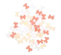 OFFIGAM 100piezas Joyas De Lazo Decoraciones De Uñas De Resina Accesorios De Uñas Lazos Nail Art Stickers Para Mujeres