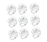 OFFIGAM 100piezas Muestras De Esmalte De Uñas Anillos De Paleta Para Decoración De Uñas Diy Paletas Forma De Flor Herramientas De Manicura Adorables Para Salón