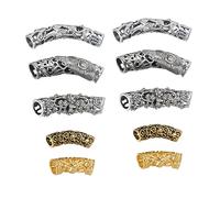 OFFIGAM 10piezas Abalorios Para Rastas De Aleación Ajustables Clips De Tubo Para Trenzas Africanas Accesorios De Pelo Para Decoración y Extensiones Sujetadores Firmes Para Cabello Trenzado