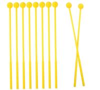 OFFIGAM 10piezas Baquetas Para Tambor De Lengua Mallets De Percusión De Plástico Para Niño Niña Accesorios Musicales Ligeros y Portátiles Para Rendimiento Infantil