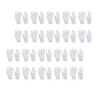 OFFIGAM 16pares Guantes de Algodón Elásticos Blancos Lavables para Revisión de Joyas y Uso Diario Cómodos y Duraderos Unisex
