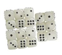 OFFIGAM 18 Piezas Props del Juego de Dados Enseñanza matemáticas Dados geniales Brillante Dados del Juego de Mesa y Dados para Juego de Mesa Accesorios para Juegos Dados Luminosos Acrílico