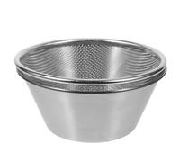 OFFIGAM 1juego Colador y Cuenco de Acero Inoxidable con Malla Fina para Escurrir Arroz y Lavar Frutas y Verduras Diseño Seguro sin Bordes Cortantes Resistente y Multifuncional para Cocina