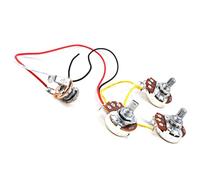 OFFIGAM 1Juego Kit de Arnés Precableado de Guitarra Eléctrica con Potenciómetros y Conector para Instrumentos Musicales Instalación Rápida y Duradera
