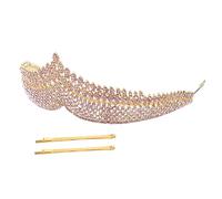 OFFIGAM 1pieza Diadema De Aleación Para Novia Brillantes Elegante Para Bodas y Cumpleaños Adorno De Cabeza Vintage Para Fiestas Diademas Para Mujeres Accesorio De Boda Deslumbrante