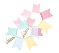 OFFIGAM 2 Piezas Banderines Colgantes para Bodas y Fiestas de Decorativas de Lino Colores para Cumpleaños y Celebraciones Ventanas Puertas y