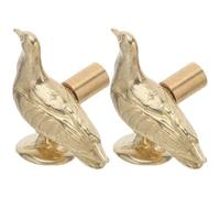 OFFIGAM 2 Piezas Tiradores Vintage para Muebles en Latón Dorado Diseño de Paloma, Compatibles y Delicados para Dormitorios Infantiles y Decoración Escandinava