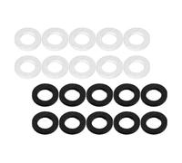OFFIGAM 20piezas Almohadillas para Válvulas de Trompeta y Trombón Accesorios de Protectores Blancos y Negros Almohadillas de Fijación para Instrumentos de Viento Reemplazo para Llaves