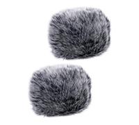 OFFIGAM 2piezas Escudo Viento Salpicaduras Funda De Felpa Para Micrófono Protector Resistente Al Viento Práctico Accesorio Para Micrófono Estudio o Escenario