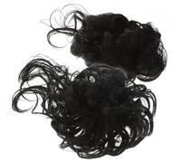 OFFIGAM 2piezas Peluca De Alambre De Alta Temperatura Moños Despeinados Rizados Extensiones De Cabello Postizo Para Mujer Tocado Casual Para Fiestas y Eventos